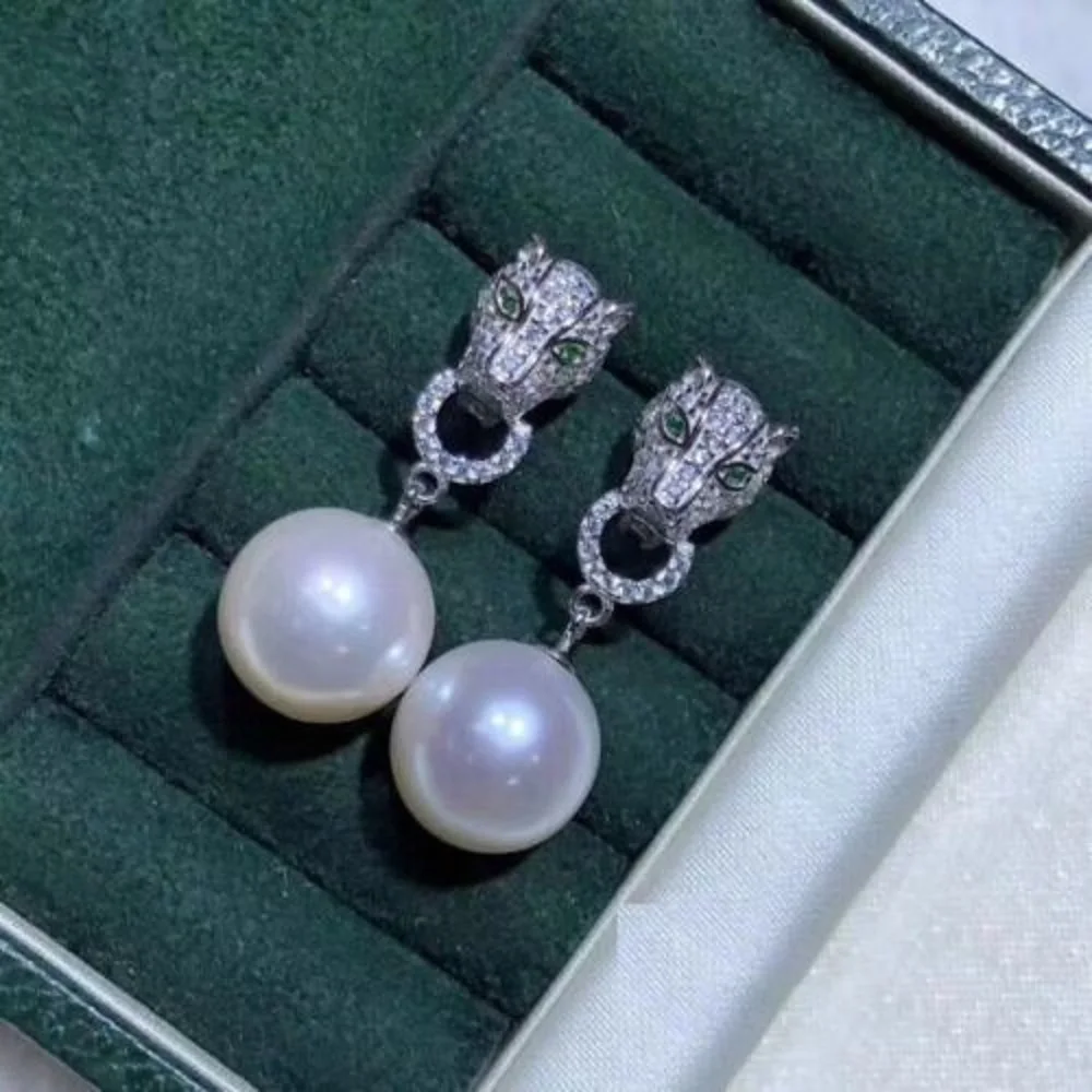 

AAAA++++ 7-8MM 8-9mm 9-10mm 10-11mm Gorgeous Huge South Sea White ROUND pearl earring 925s...