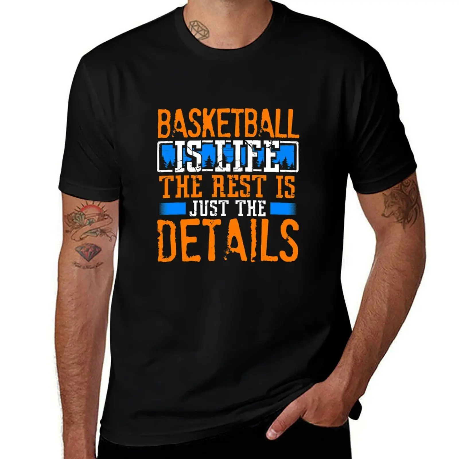 Basketball is Life The Rest is Just The Details T-Shirt Lightweight Basic Short Sleeve Shirt