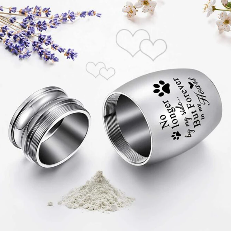 Dropshipping Custom High 30X40mm Decorative Memorial Keepsake Stainless Steel Cremation Urns for Human Pet Ashes