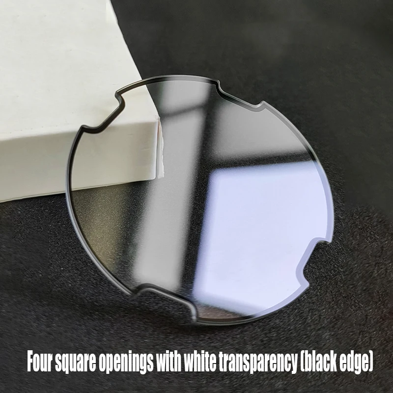 Mineral Glass 52.4mm For Diesel DZ7264 DZ7311 DZ7348 7420 7395 7258 Square Black Edge Layer Watch lenses Mirror Replacement Part