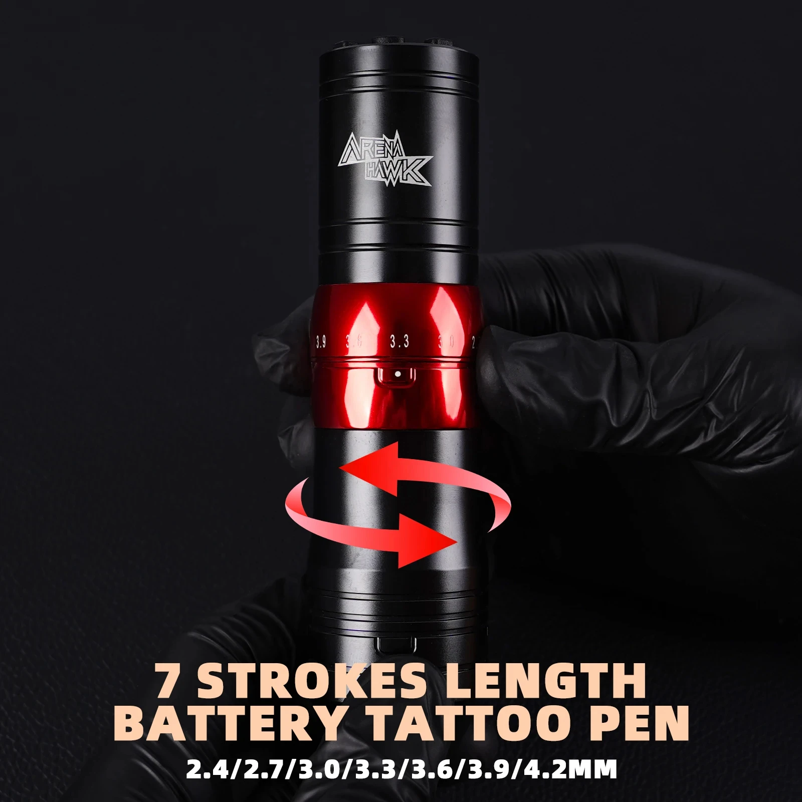 Arenahawk AMOR Tattoo Kit Wireless Tattoo Machine Gun 7 Adjustable Stroke 2.4–4.2mm Coreless Motor 1500mAh Battery Digital Display Tattoo Pen