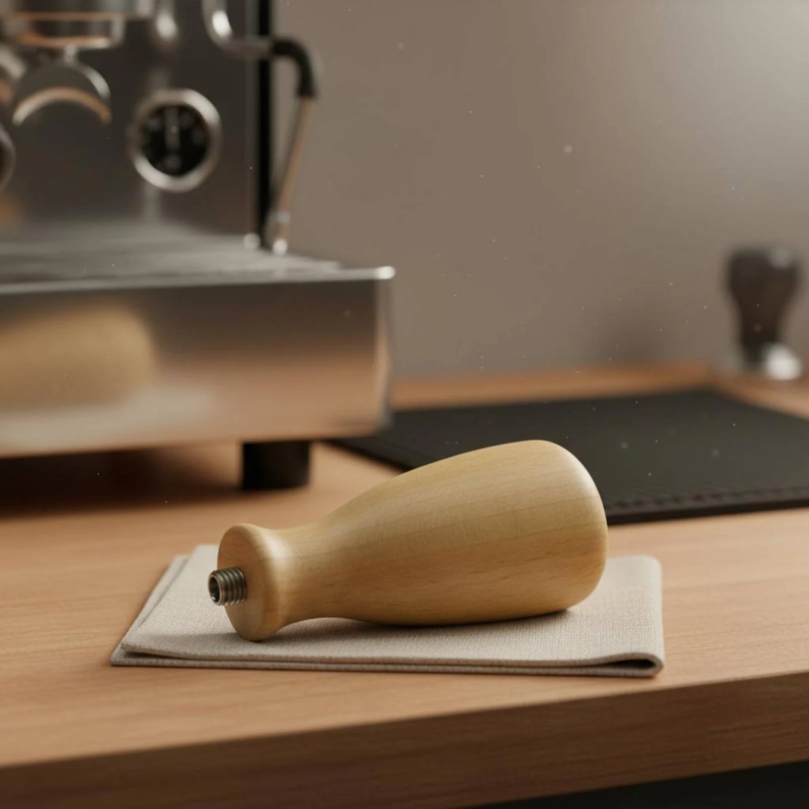 Portafilter Handle Universal Fit Wooden Espresso Handle Dense Wood DIY Modification Part for Baristas
