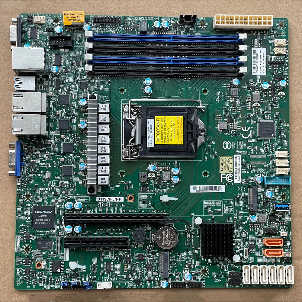 

Серверная материнская плата для Supermicro X11SCH-LN4F C236 1151 DDR4 M-ATX IPMI M.2 TPM SATA * 8 C246 хорошее качество