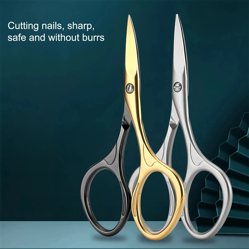 1 Unidade de Cortador de Unhas Profissional Multifuncional com Lâmina Curva para Manicure, Sobrancelhas, Cílios, Pedicure, Unhas das Mãos e dos Pés