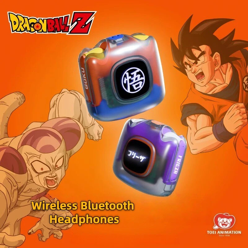 Auriculares intrauditivos inalámbricos Bluetooth originales Toei Dragon Ball Z, con licencia oficial de Anime Goku, batería de larga duración para deportes al aire libre