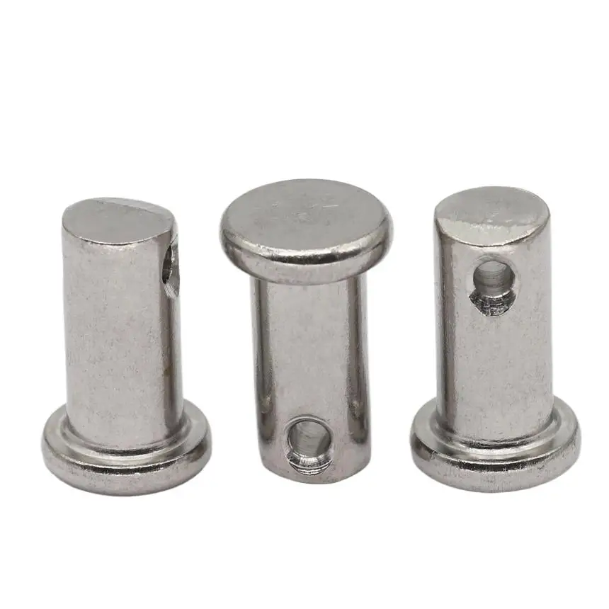 M5 M5*12 M5x12 M5*16 M5x16 M5*20 M5x20 304 Stainless Steel DIN1444 Flat Head Cylindrical Round Dowel Hole Clevis Pin With Head