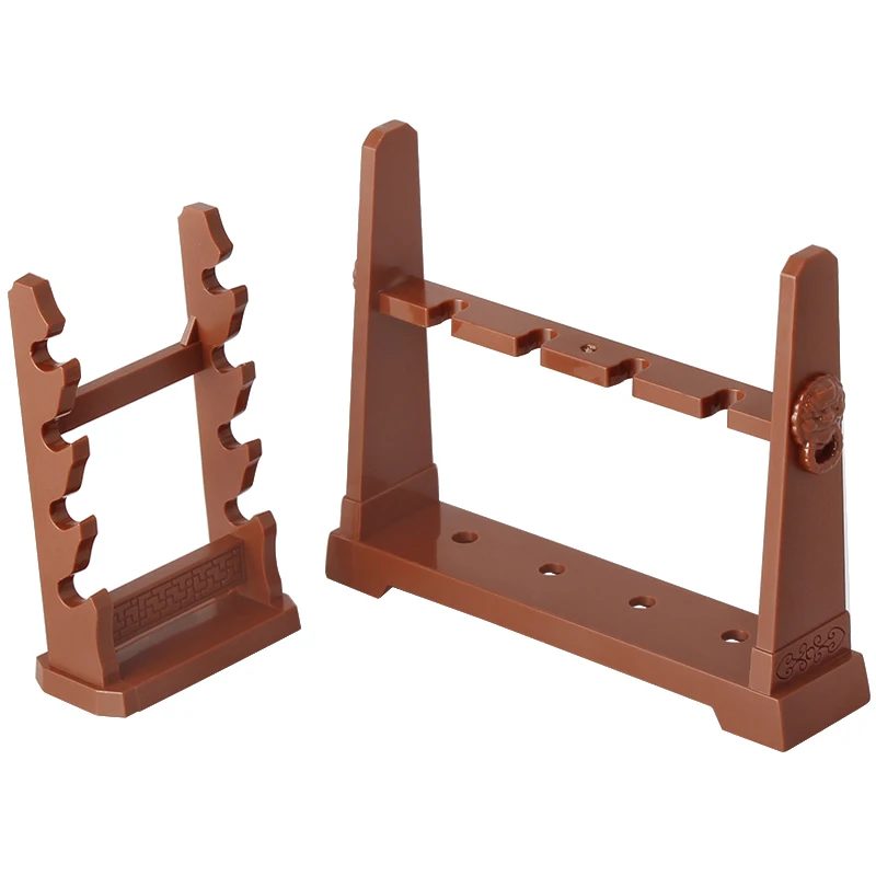 MOC-Porte-outils blocs de construction médiévaux, figurines de chevalier soldat, armes, épée, hache, arc, bouclier, casque, armure, accessoires, jouets