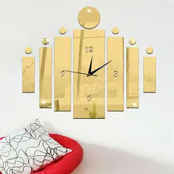 3D Number Mirror Art Clock Wall Watch Sticker Creative DIY Silent Wall Clock Home Room Decor