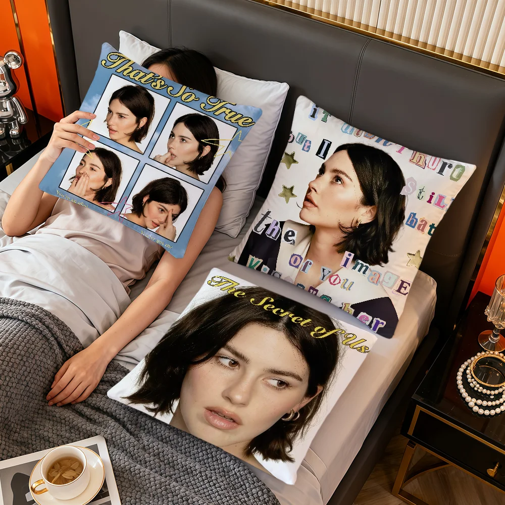 singer g-Gracie a-Abrams The Secret of Us soft pillow cover for Sofa Home Living Room Decor Protective Covers hogar pillowcase