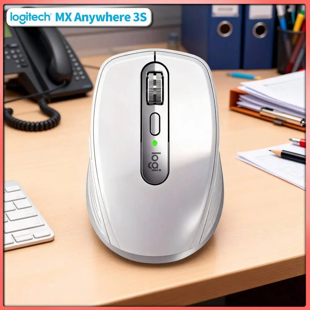 Ergonomic MX Anywhere 3S - Darkfield 8K DPI, Precision Grip, Suitable for Pet Shop & Owner Consultation