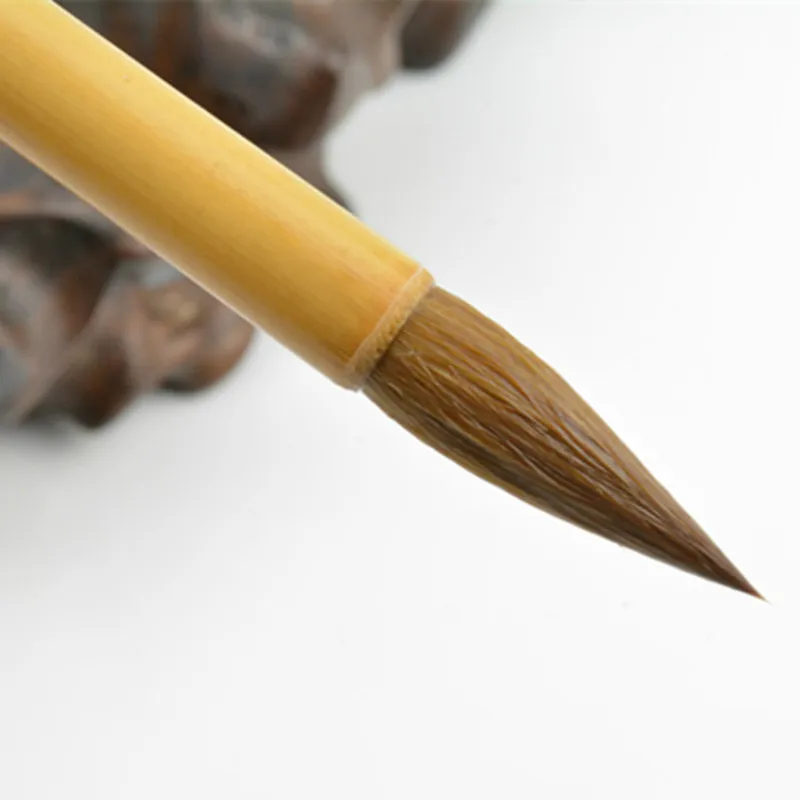 Weasel Hair Brush Pen Chinese Huzhou Regular Script Writing Brushes Chinese Painting Running Script Calligraphy Brush Pen Set