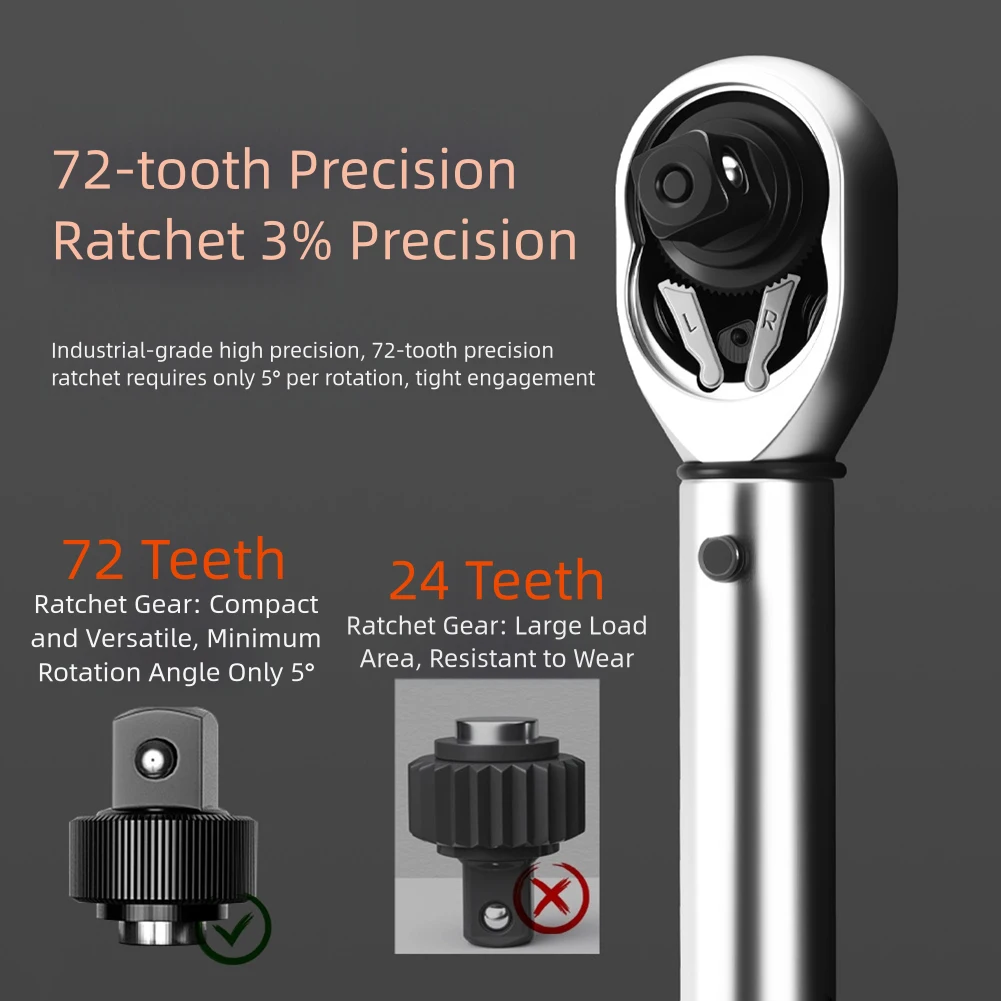 

Для прецизионных динамометрических приложений, регулируемый динамометрический ключ, набор ручных инструментов, ключ с удобной ручкой, металлический ключ профессионального уровня