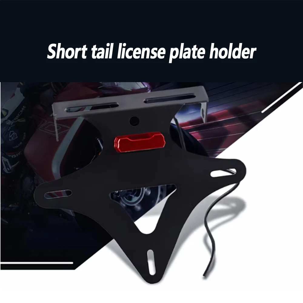 For VOGE 625R 625R short tail license plate holder modification with license plate light and foldable rear license plate holder