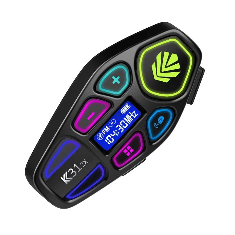 K31 2X intelligent motorcycle helmet headphones, featuring voice assistant, two-way communication, FM radio and other functions