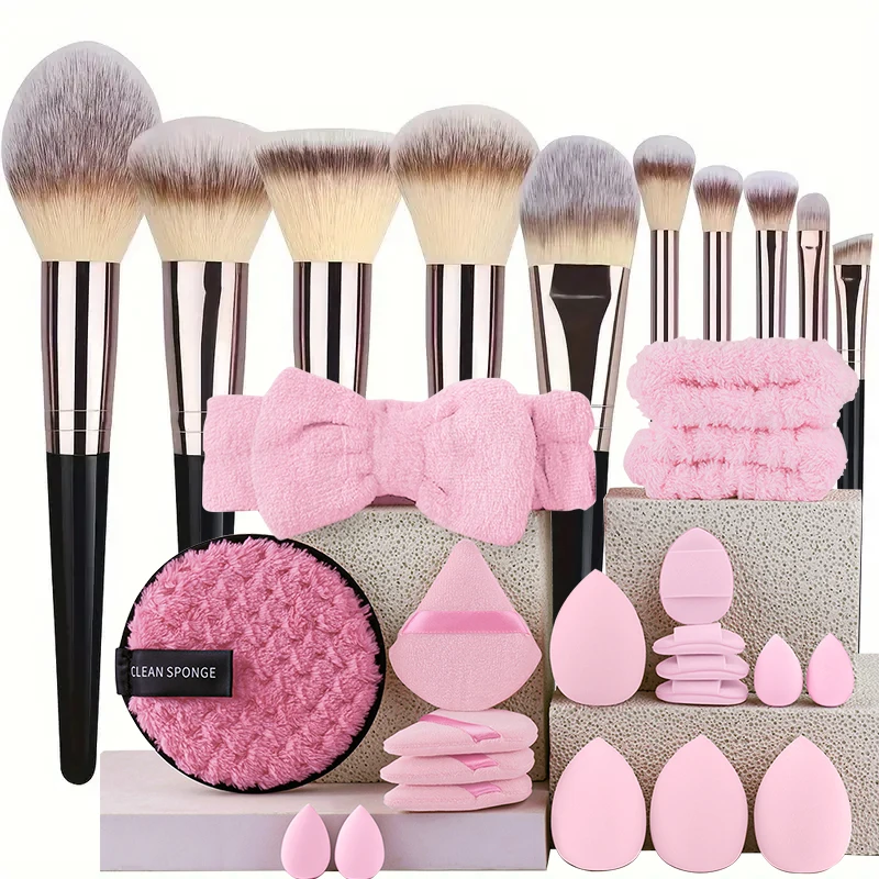 Professionelles 3-10-teiliges Make-up-Pinsel-Set für Frauen, weiche, flauschige Pinsel für Lidschatten, Foundation, Rouge, Puder, Concealer, Schönheits- und Kosmetikwerkzeuge