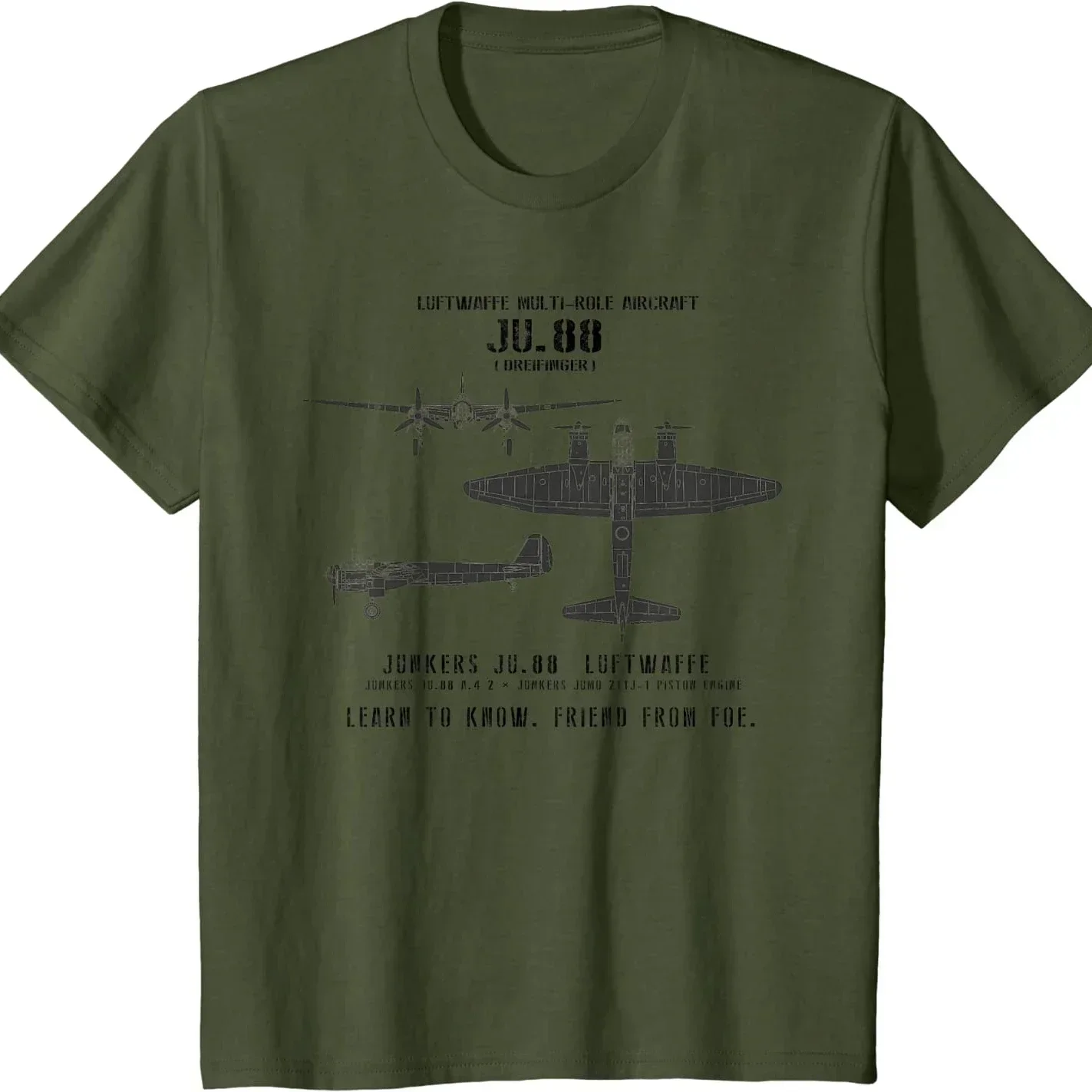 

Многофункциональная футболка самолета Люфтваффе JU-88 Junkers времен Второй мировой войны. Мужская футболка премиум-класса из хлопка с коротким рукавом и круглым вырезом, новинка S-3XL