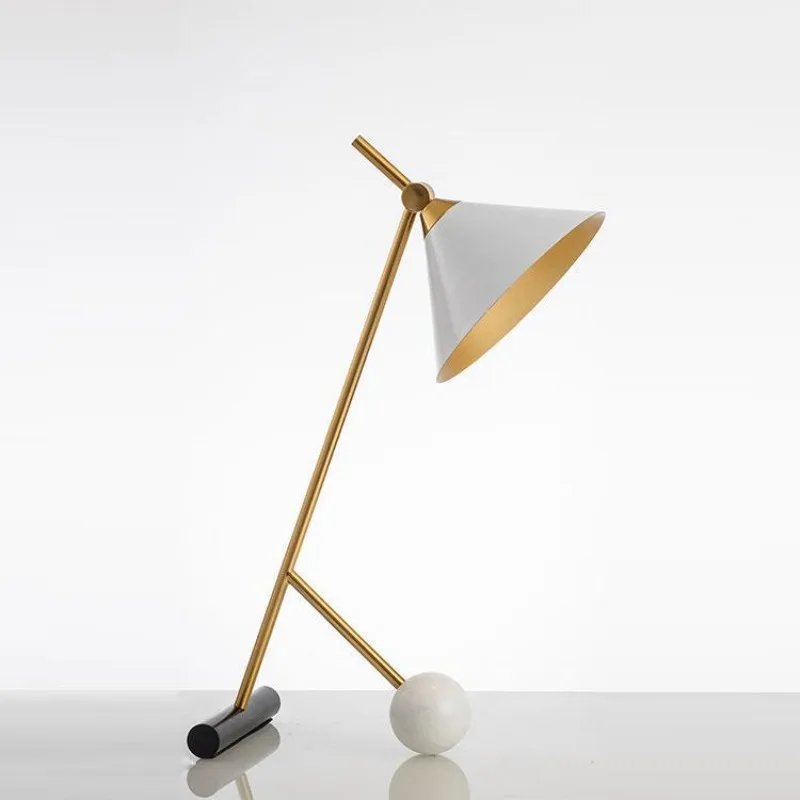 Creative marble model room bedroom bedside desk studio desk lamp y