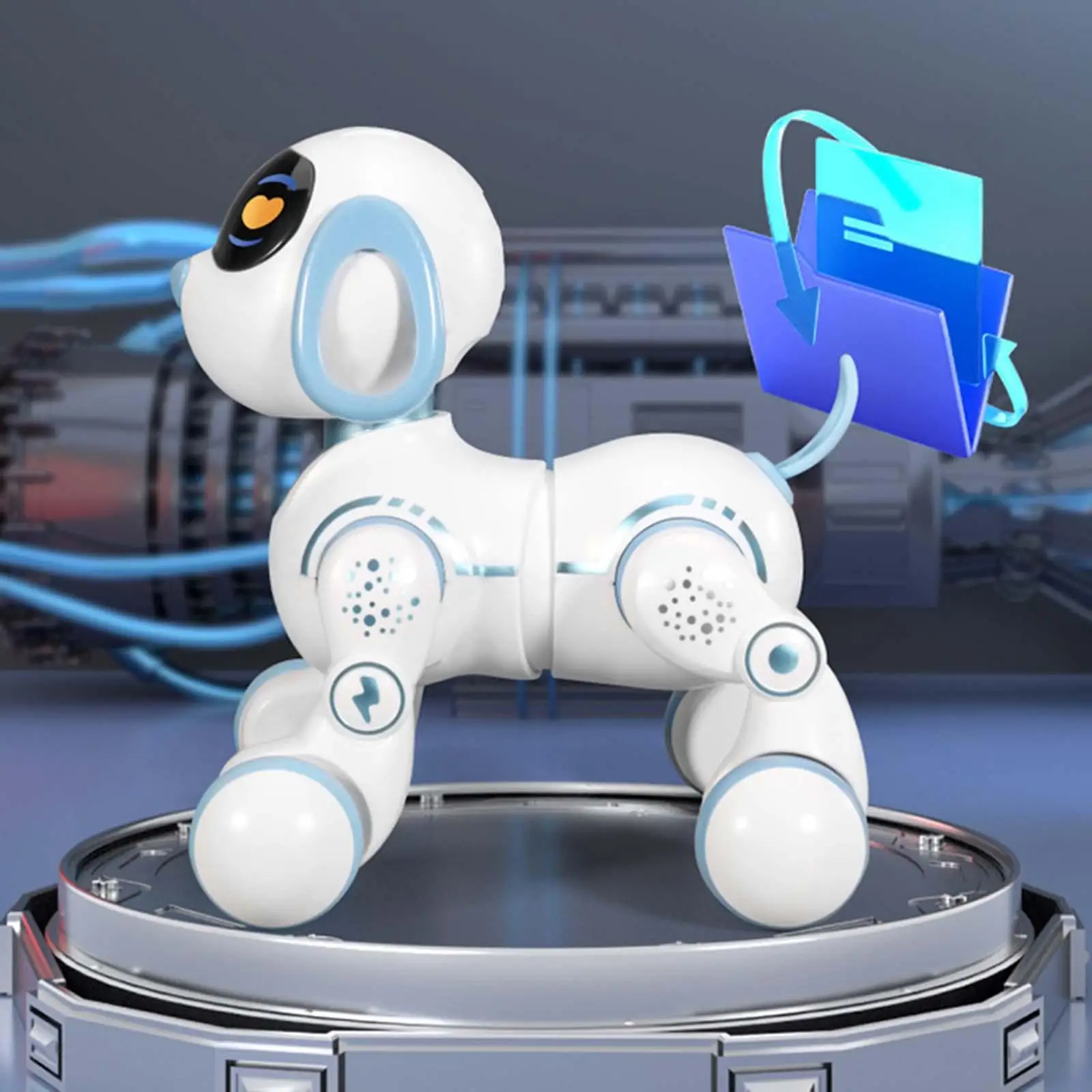 หุ่นยนต์ลูกสุนัข RC ของเล่นหุ่นยนต์เดินได้ หุ่นยนต์สุนัขไฟฟ้า ของเล่นหุ่นยนต์บังคับวิทยุสำหรับวัยรุ่น เด็ก ผู้ชาย ของขวัญวันเกิด