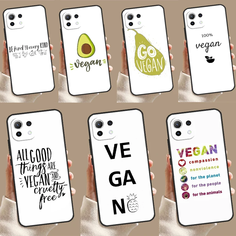 LOVE VEGGIE Vegetarian Quotes VEGAN Case For Xiaomi 13T 12T 11T Pro 13 14 Ultra 12 Lite POCO X6 M6 F5 F6 Pro X5 X3 F3 M5s Cover