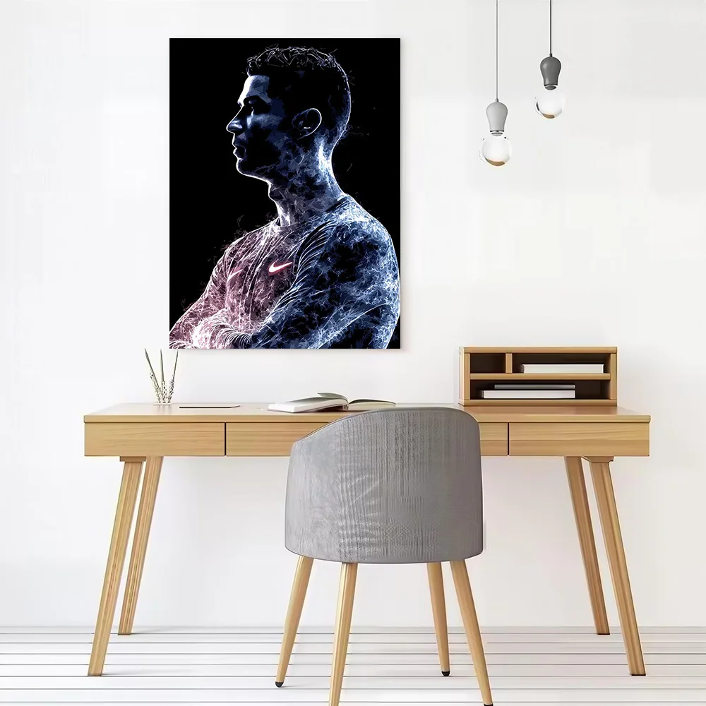 Cristiano Ronaldo Abstract Portrait Poster Canvas Wall Art Personalized Print Modern Painting Perfect Gift for Wand Deko Bedroom