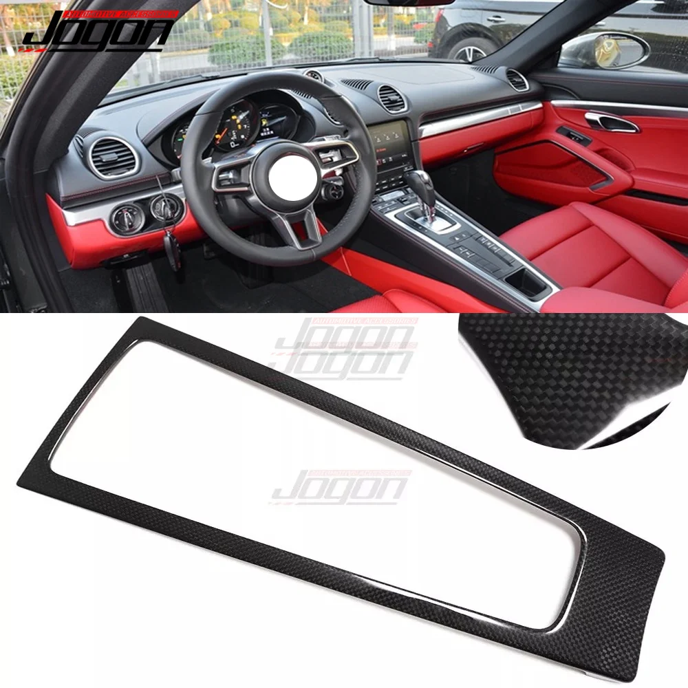 For Porsche 718 Cayman GT4 GTS 911 Carrera Tatga Turbo 991 Carbon Fiber Gear Shift Panel Center Console Frame Trim Interiors