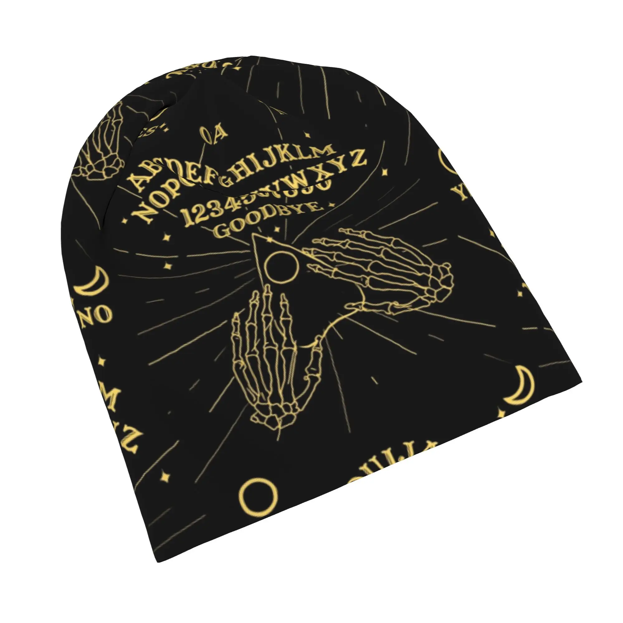 Mystical Ouija Board Skullies Beanies Hats Skeleton Sun and Moon Vintage Men Women Ski Cap Warm Head Wrap Bonnet Hat