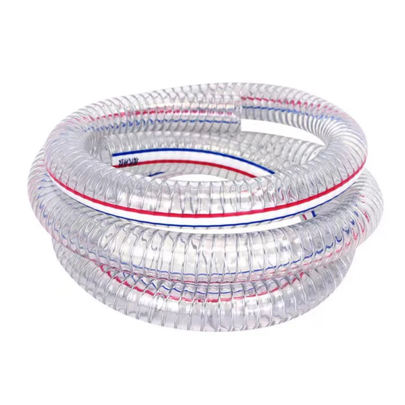 1Meter PVC Transparent Steel Wire Hose Plastic Pipe ID 10mm 13mm 16mm 19mm22mm 25mm Soft In All Seasons Plumbing Watering Tubing