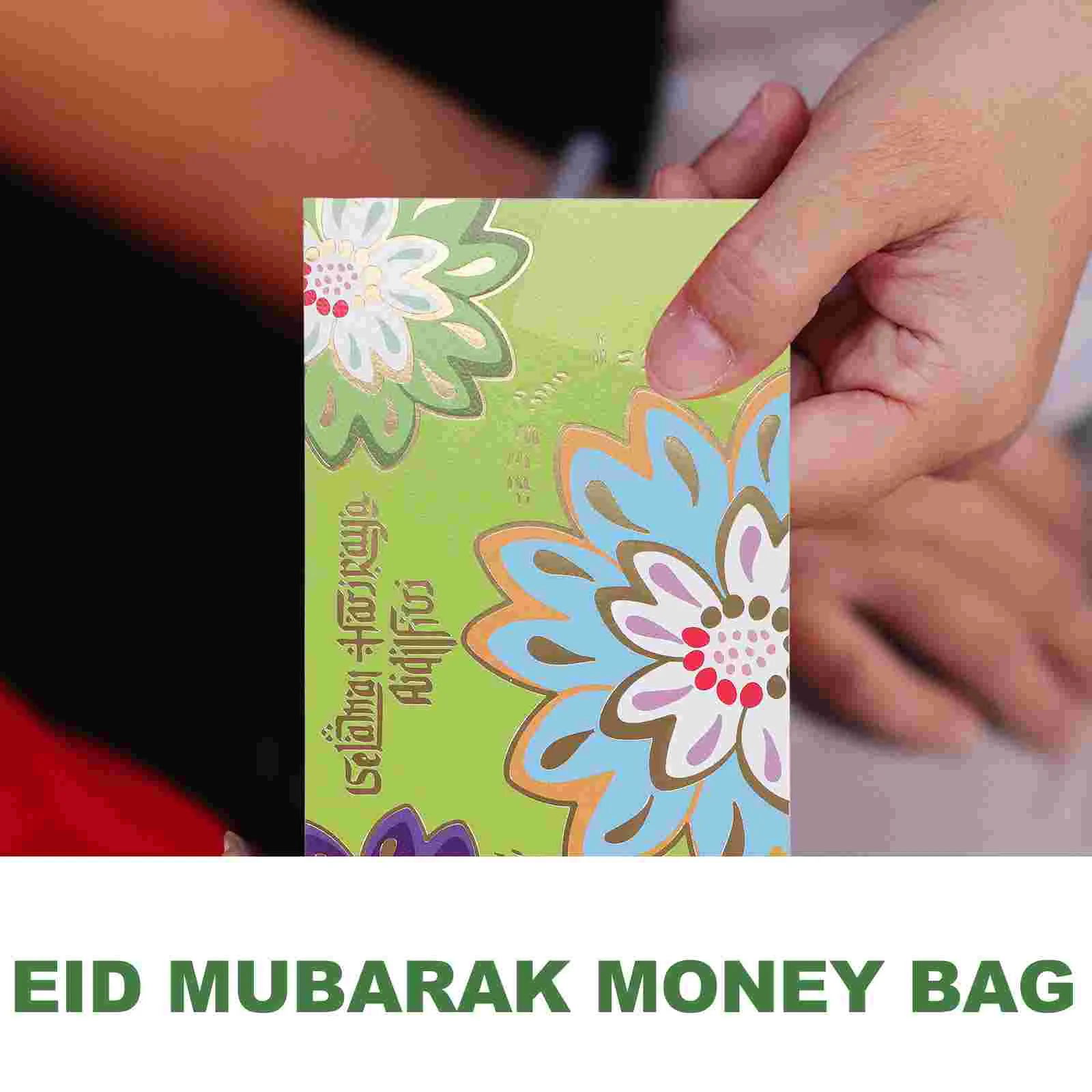 18-delige rode enveloppen voor Eid Festival papier zegen unieke Mubarak wenskaarten tas kleurrijke uitnodigingen cadeau