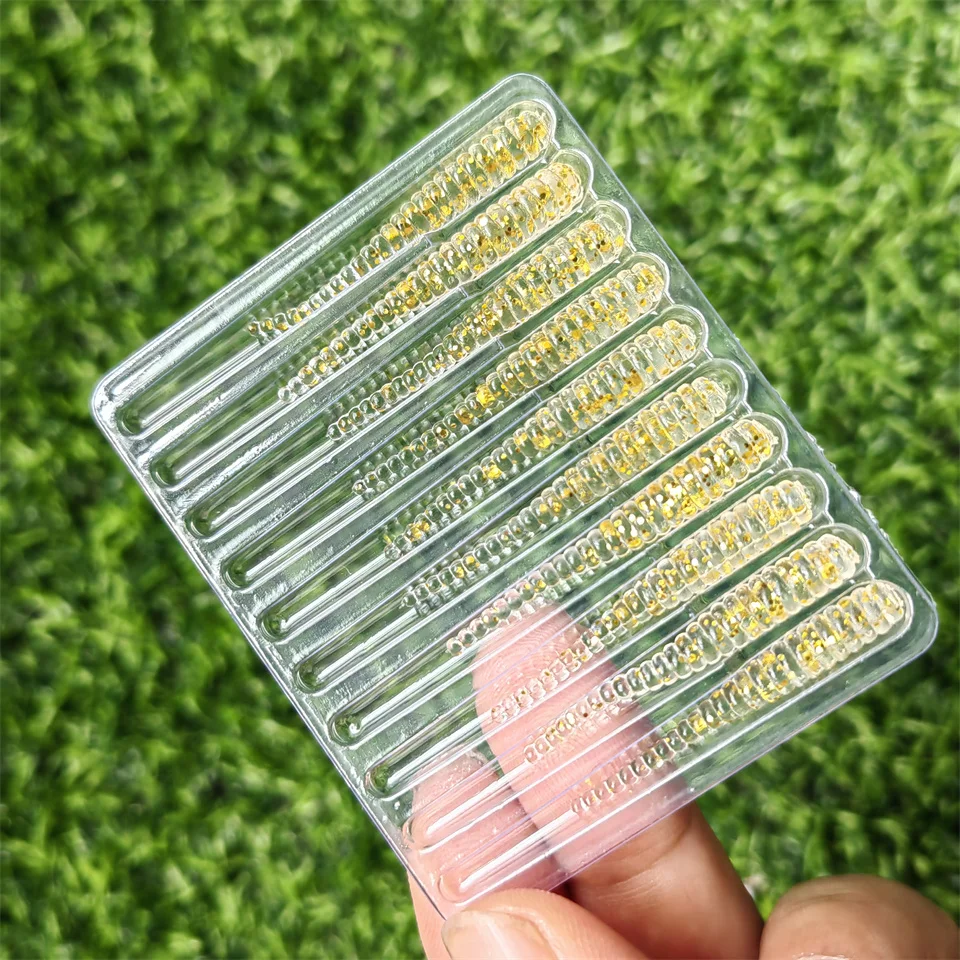 Swolfy Ajing Weicher Angelköder, Wurm, 3,5 cm, 0,3 g, Micro Ultra Rigs, Jigkopf, Drop Shot, Felssilikon, Süßwasser – Detail 12