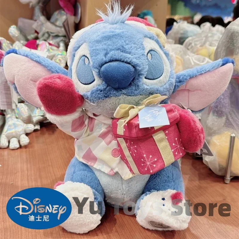 

Genuine Disney Winter Gift Series Stitch Plush Doll Kawayi Soft Stuffed Plush Throw Pillow Room Decoration Kids Christmas Gift