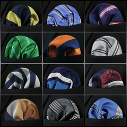 Bolso quadrado lenço listrado masculino, Acessório clássico do casamento, negócio, produtos quentes