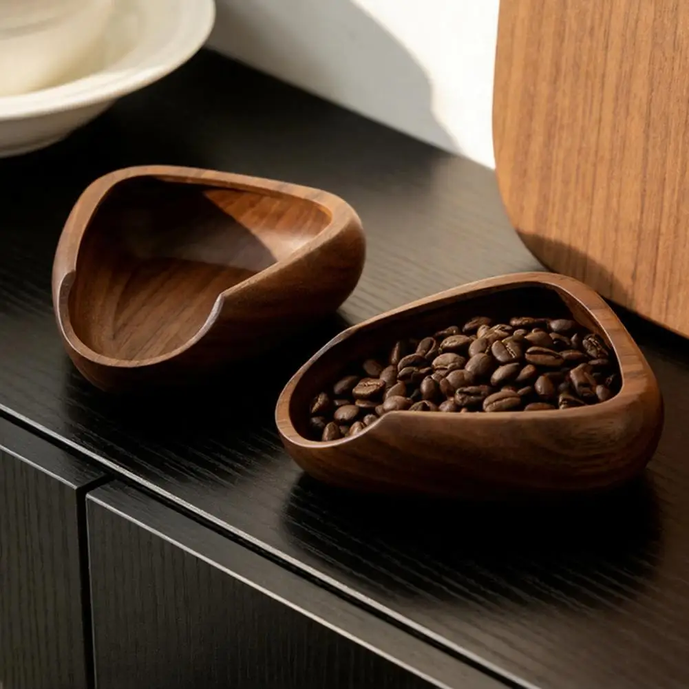 Coffee Bean Rationing Tray Wooden Coffee Dosing Tray Coffee Dosing Tray with Anti-static Wooden Bean Dish Espresso for Home