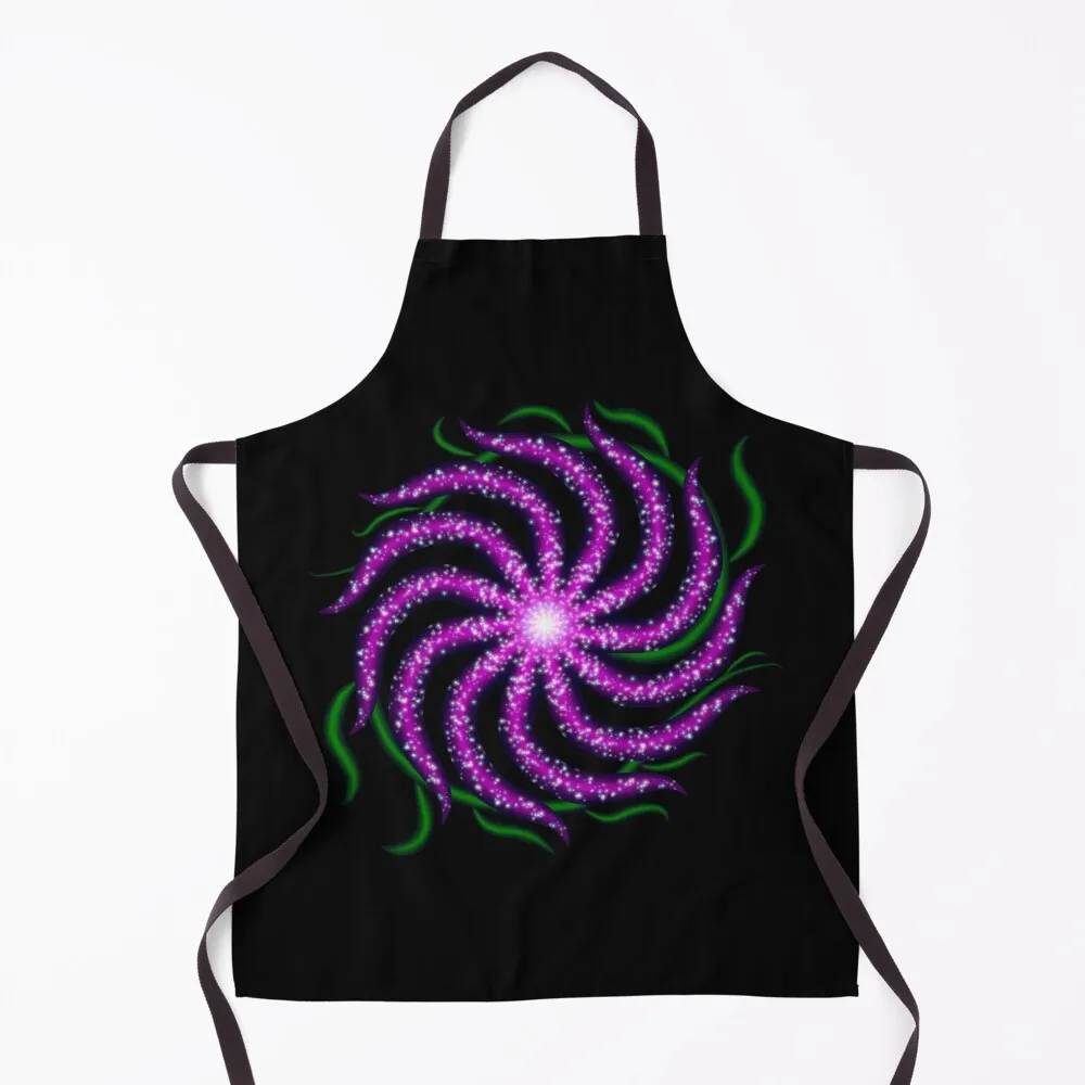 Spiral Galaxy Lily Mandala Apron painters Kitchens Accessories Manicurists waterproof for women Apron