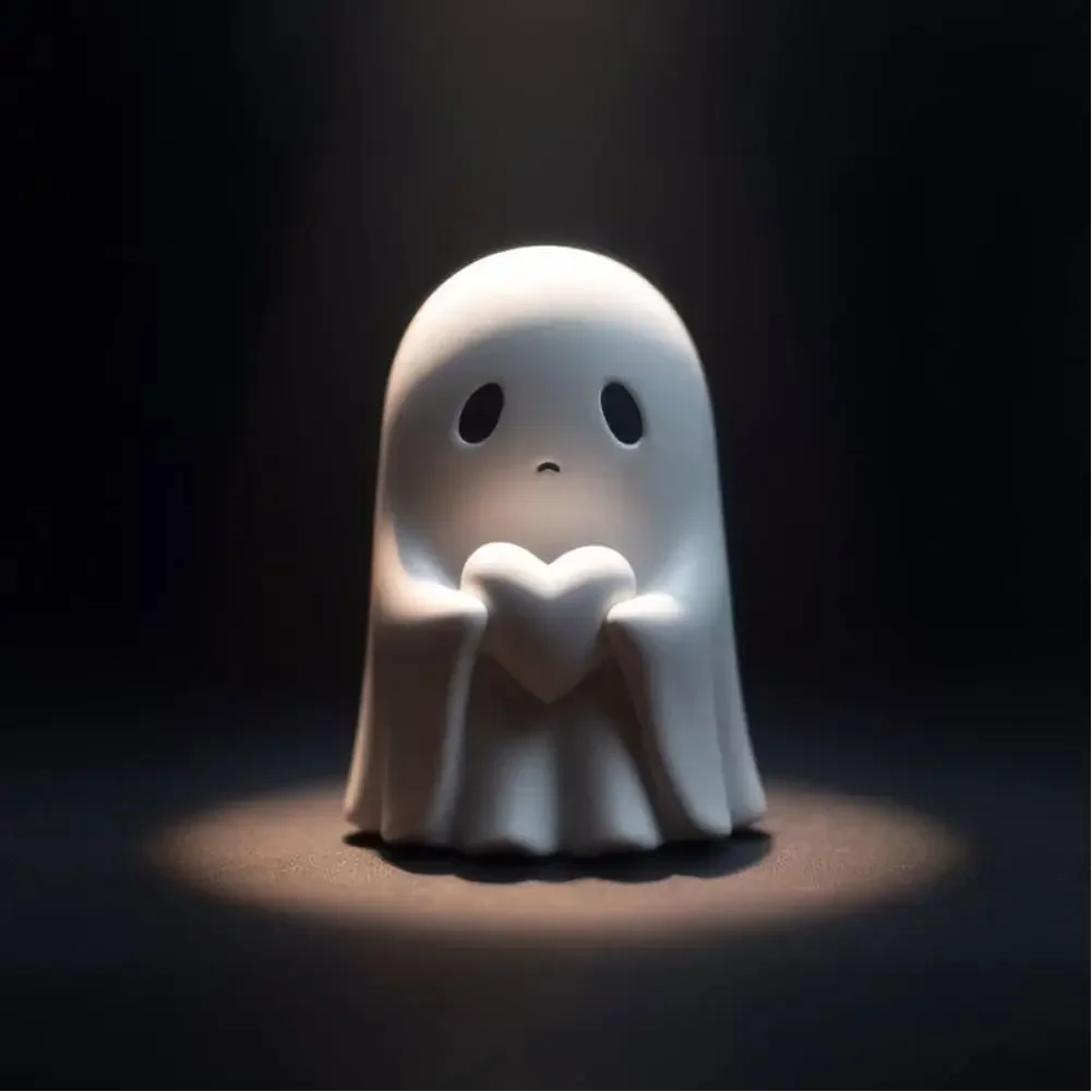 Halloween Middle Finger Ghost Decoration Cute Ghost Statue For Home Fireplace Decor Smooth Body Enhance Festive Atmosphere