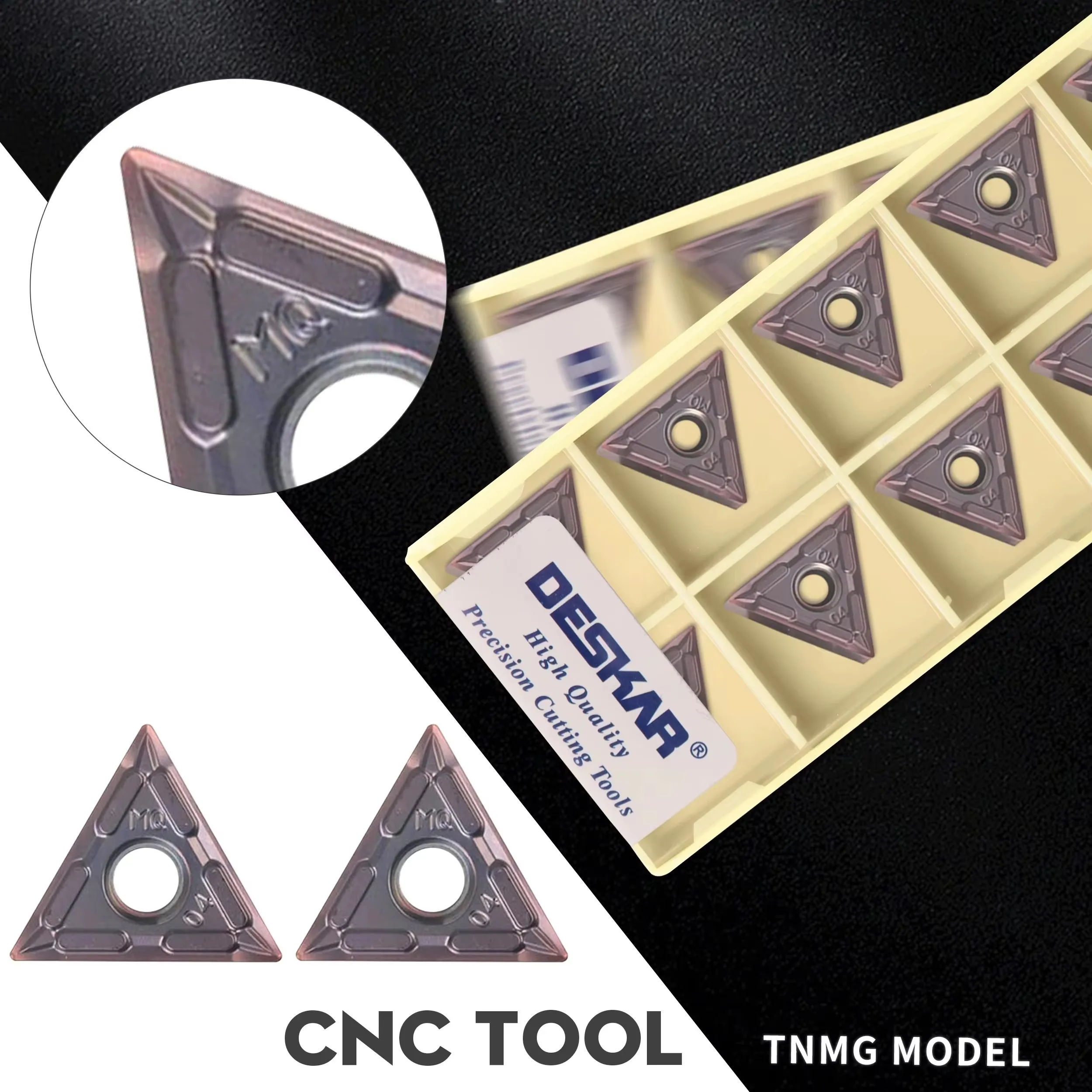 Machining Center TNMG160404/08-MQ LF6018 Numerical Control Lathe Triangular Turning Blade TNMG Series Processing Stainless Steel