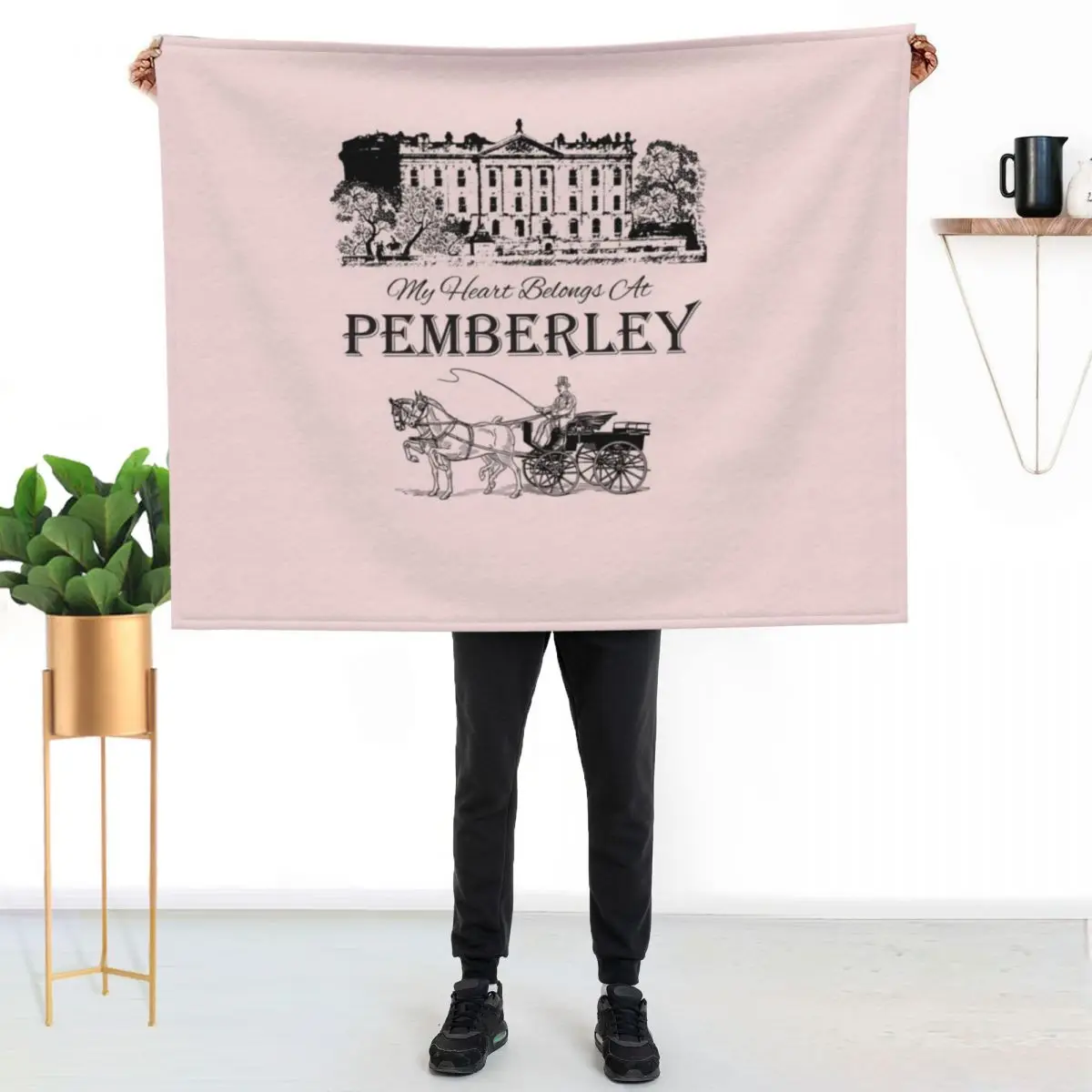 Jane Austen Pemberley Book Club Mr. Darcy Fans Literary Quotes Gifts Throw Blanket Warm Tourist Kid'S Blankets