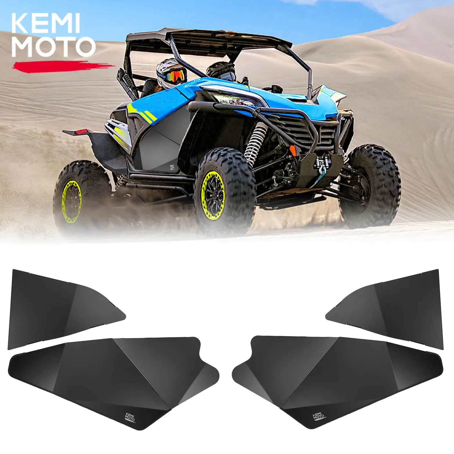 KEMIMOTO Aluminum Lower Half Doors Inserts Panels UTV Compatible with CFMOTO ZForce 950 HO SPORT EX 2020+ 5BY#-807000-1000