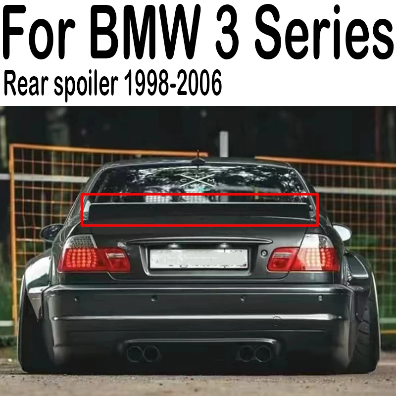 

For BMW 3 Series E46 Spoiler 1998-2006 4Door Sedan Trunk Lid Rear Spoiler Tuning Exterior ABS Black Plastic Body Kit Accessories