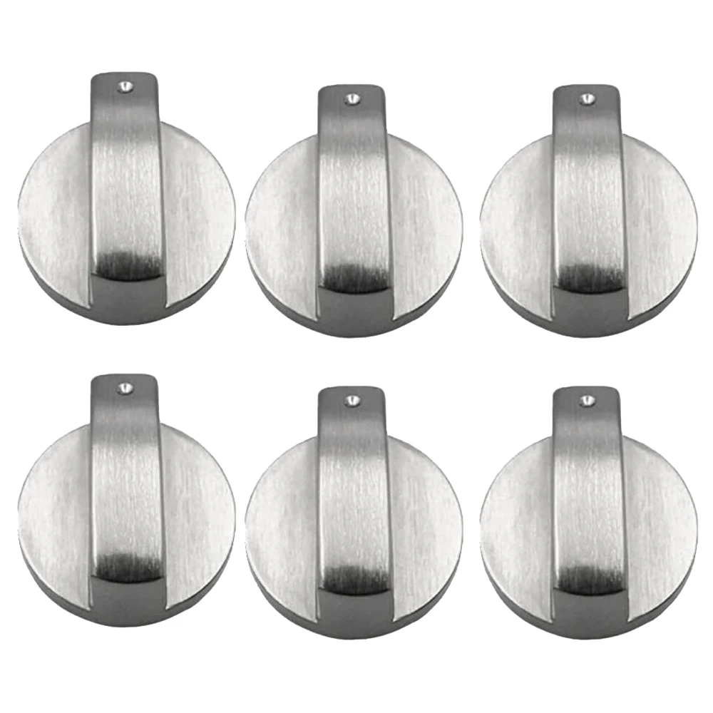 6Pcs 6mm Gas Stove Knobs Replacement Knobs for Kitchen Gas Oven Knobs