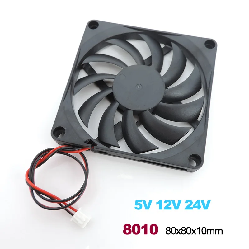 5V 12V 24V 8010 80MM 8CM DIY Cooling Turbo Fan Brushless 3D Printer Parts For Reprap Extruder DC Cooler Blower Plastic Fan M20