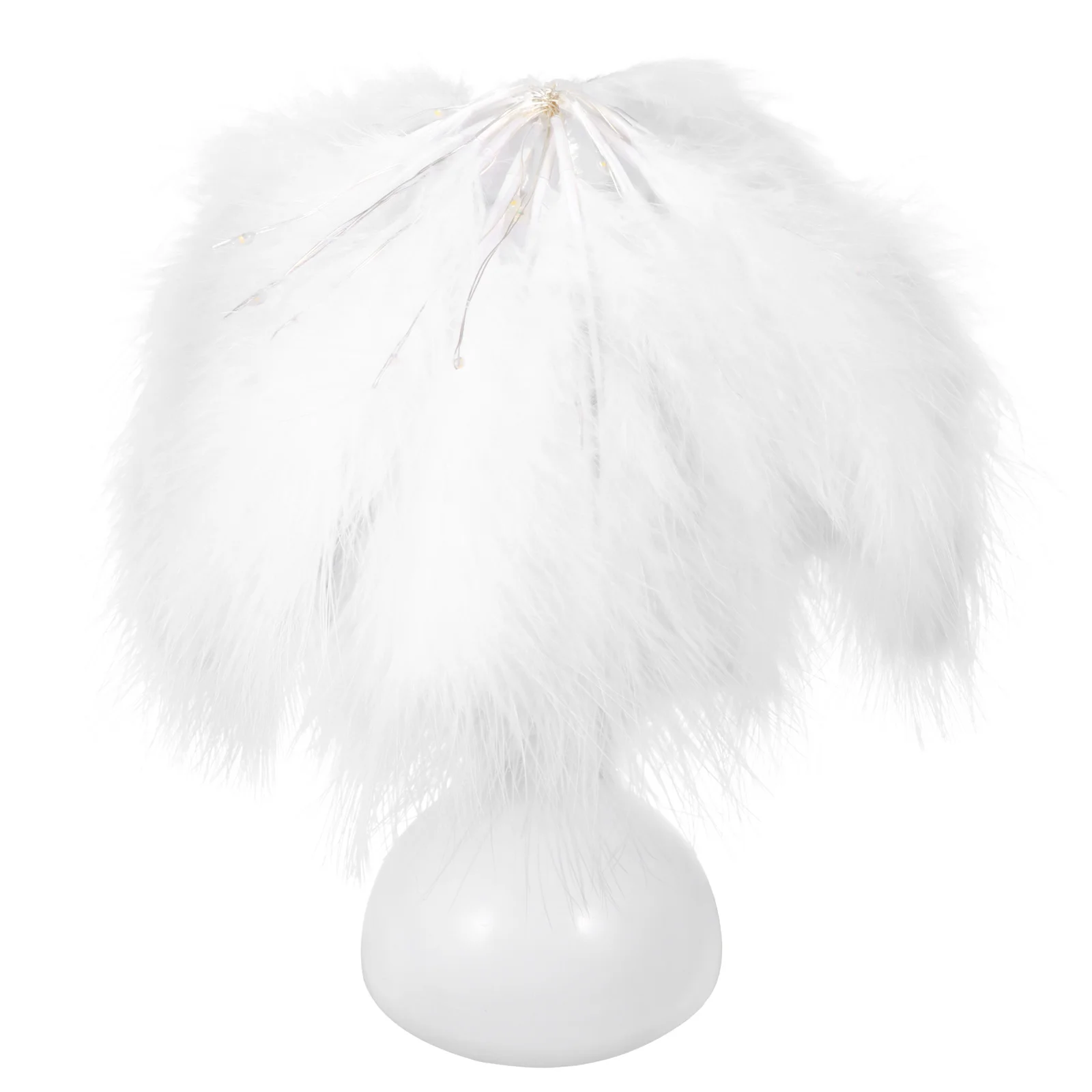 

1Pcs Table Lamp Chaste Natural Lampshade Handmade Romantic Bedside Light for Bedroom Study Office Home Decor Night Light