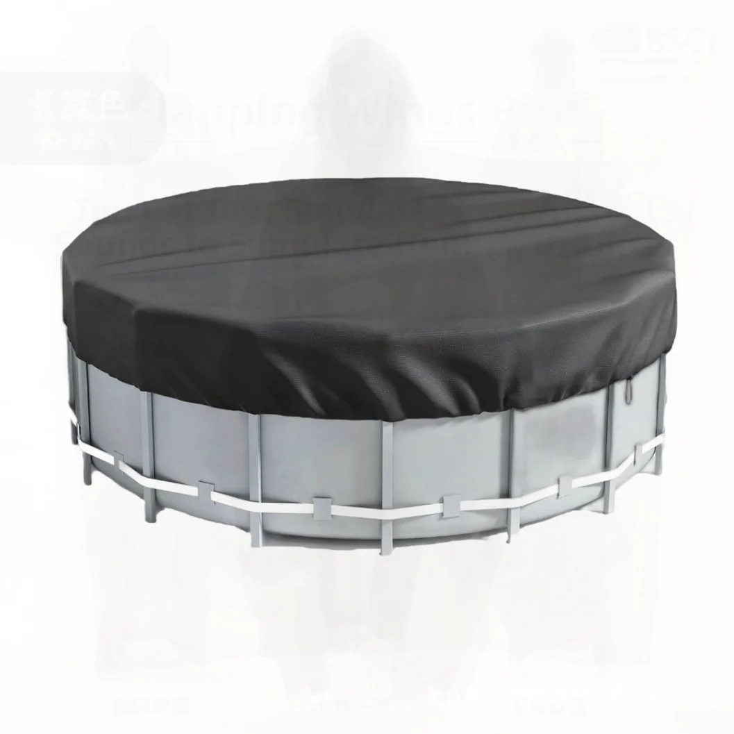 

Outdoor Swimming Pool Cover round Square Protective Black Oxford Cloth Cover for Bathtub Anti-Fall Leaves Custom Size