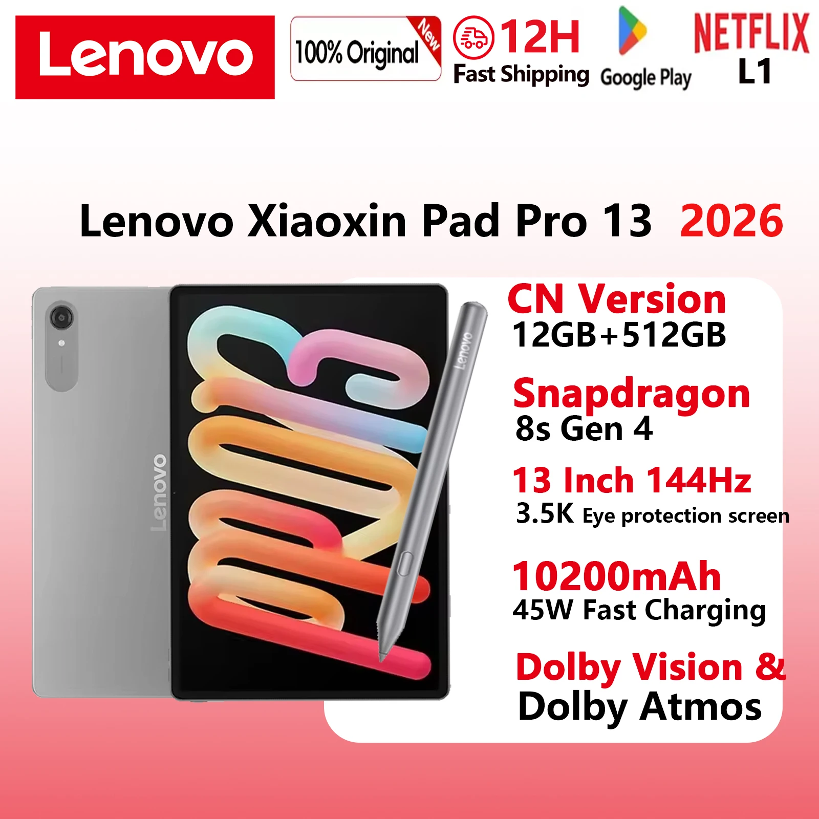 Lenovo Xiaoxin Pad Pro GT 11.1 3.2K 144Hz Tablet 8GB 256GB