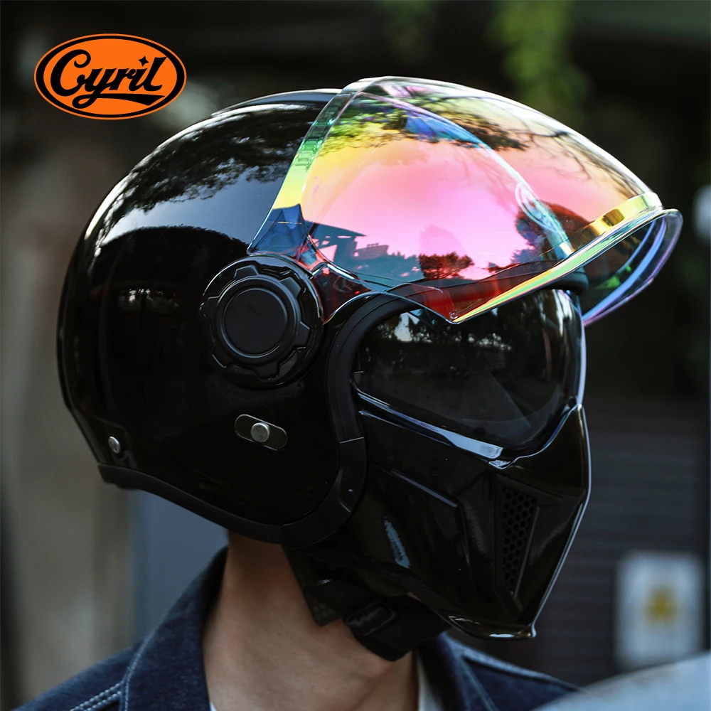Helmet Lens for CYRIL Triangle OP12A Helmet Glasses Motorcycle Racing Helmet Visor