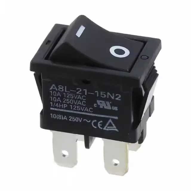 4 pin 2 speed 10A250V rocker power switch 21*15mm Original authentic A8L-21-15N2 high current ship type switch