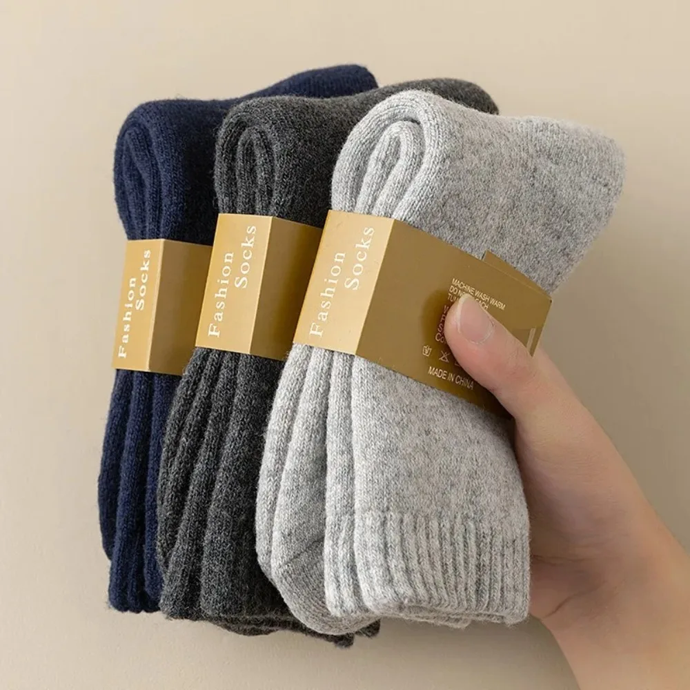 1/4Pairs Verdicken Wolle Socken Frauen Männer Winter Warme Mitte Rohr Strümpfe Anti Kalten Schnee Terry Socken Gemütliche weiche Thermische Socke