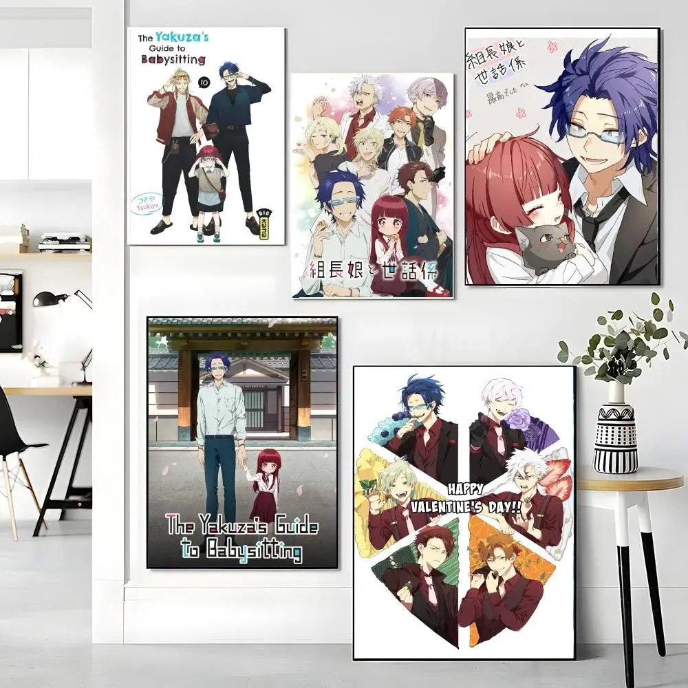 anime T-The Yakuzas Guide To Babysitting-G Painting Calligraphy Boho Botanical Decor for Living Room Elegant Home Style