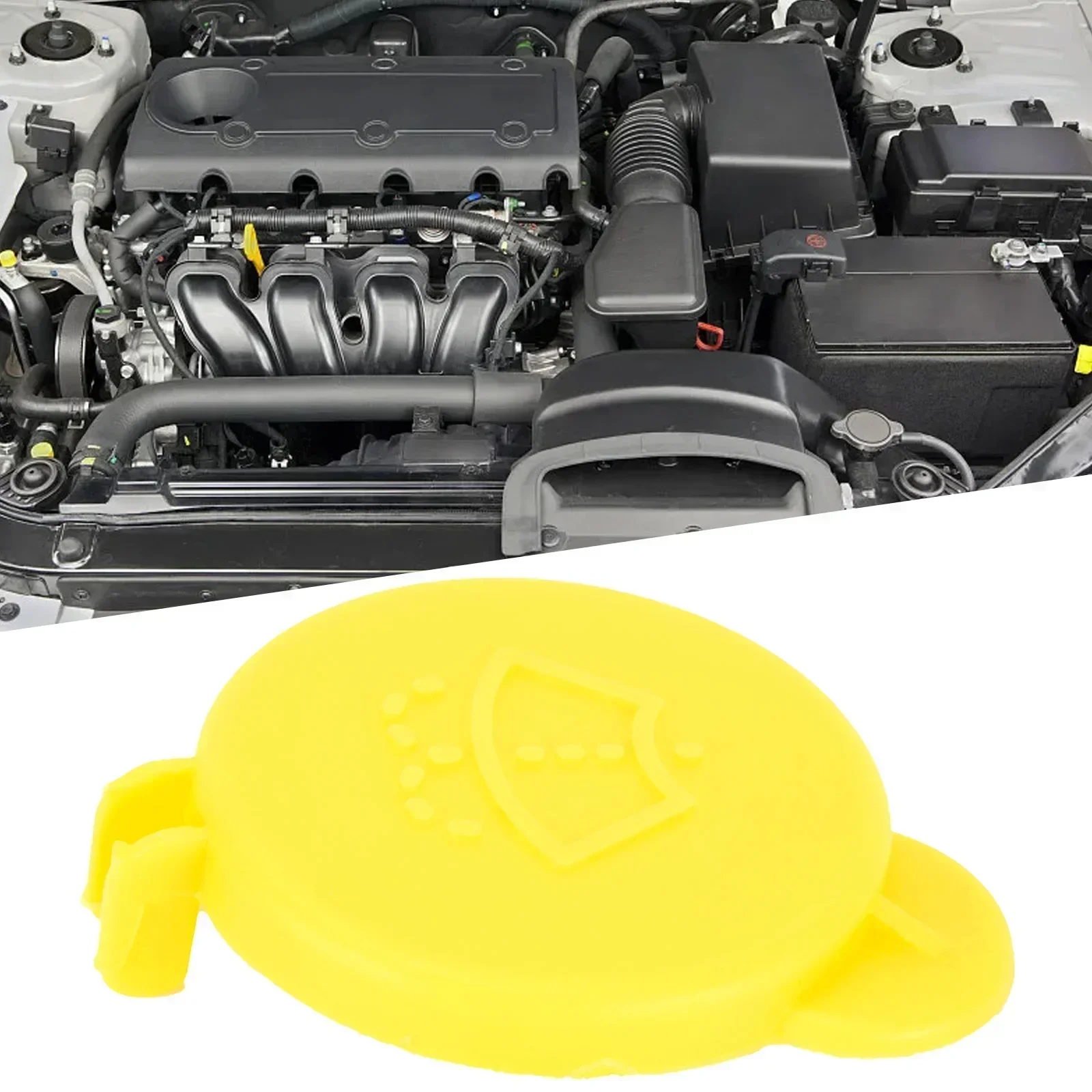 Car Wiper Washer Tank Bottle Cap ABS Bottle Caps Front Reservoir Cover Yellow 1488251 For Ford Fiesta 2001-2008