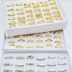 30Pcs/lot Fashion Strewn at Random Style Three Row Stainless Steel Ring Advanced Design Wedding Jewelry Party Gift wholesale