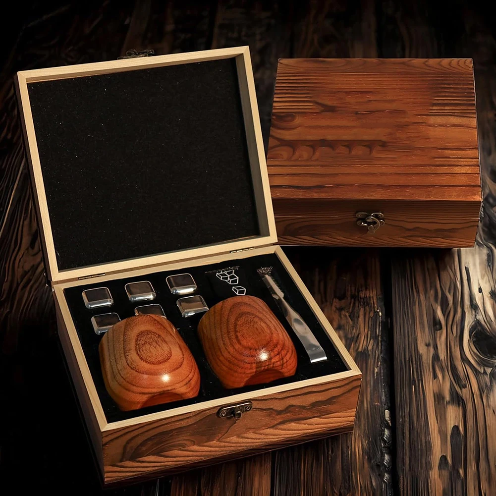 Old Fashioned Glass - Charred Wooden Whiskey Glasses Old Fashion